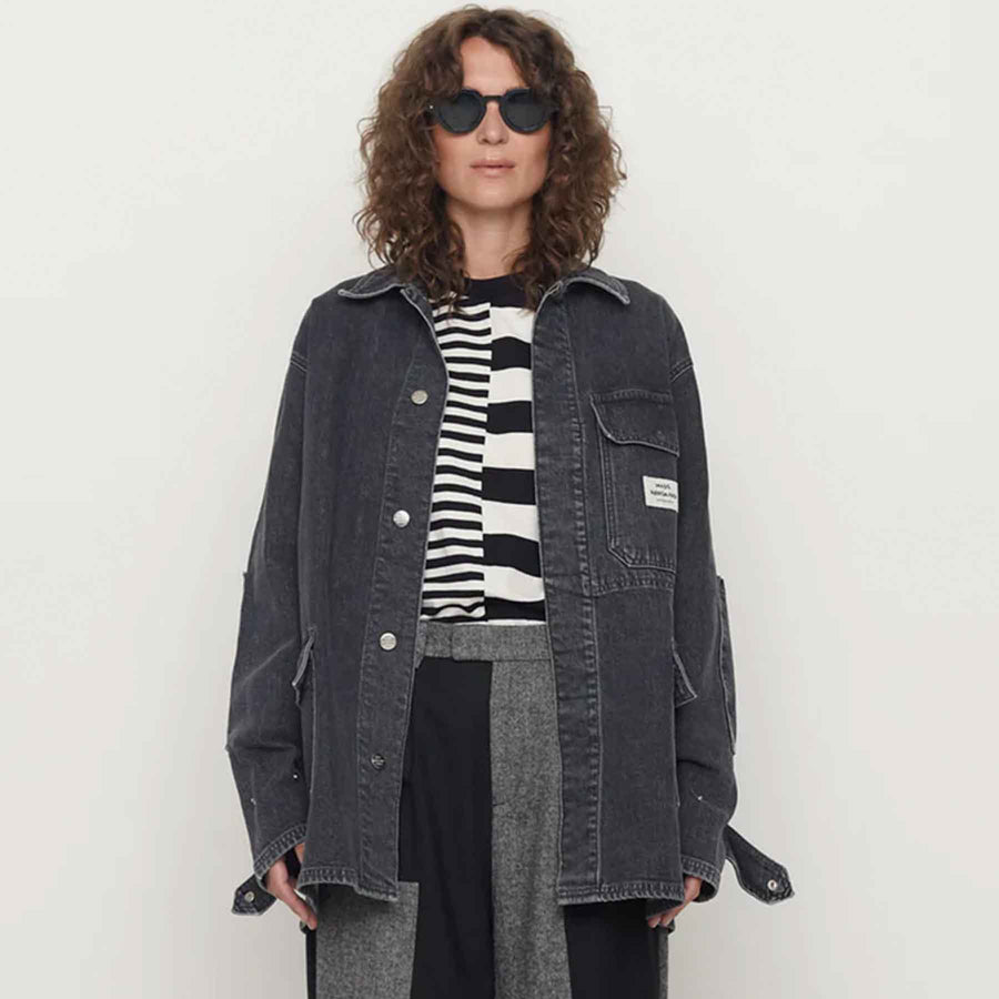 Denim johnny jacket