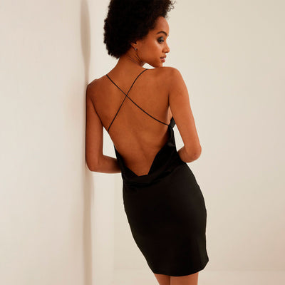 Cowl back dressThumbnail 