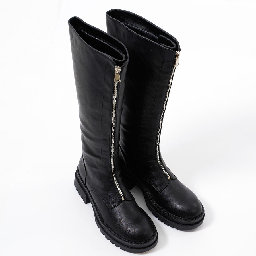 Lea zip high boot