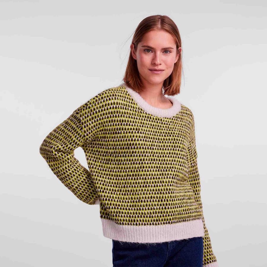 Pcjanice ls o-neck knit