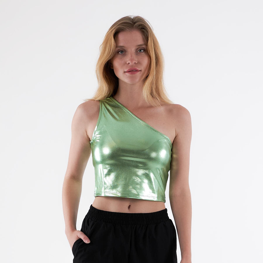 Pcchi one shoulder cropped top