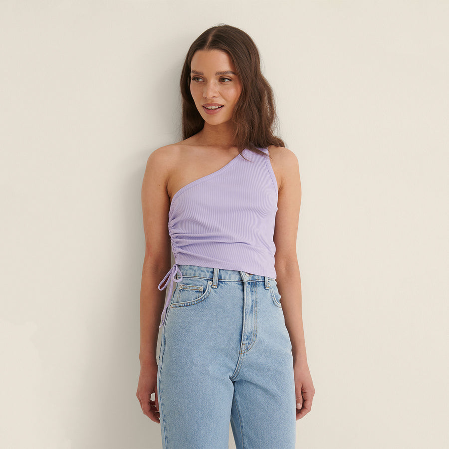 D. one shoulder top