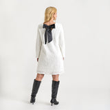 Viaria o-neck open back dress