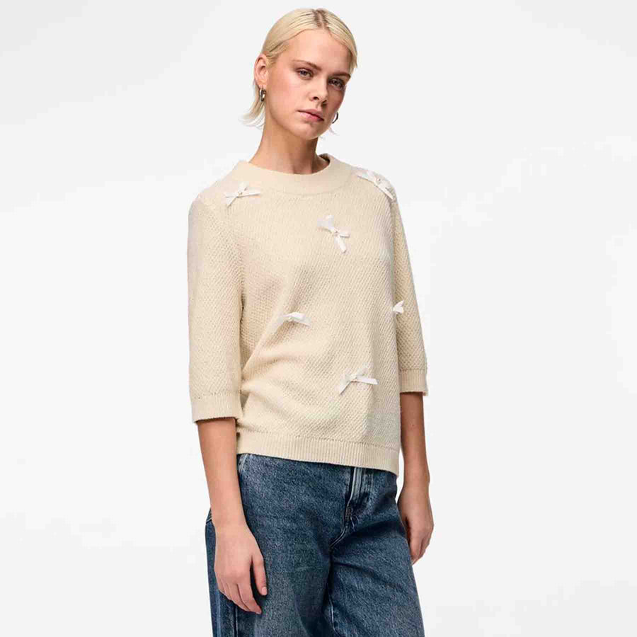 Pcgowen 2/4 o-neck knit