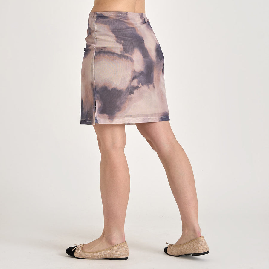 Purmillymy mesh slit skirt