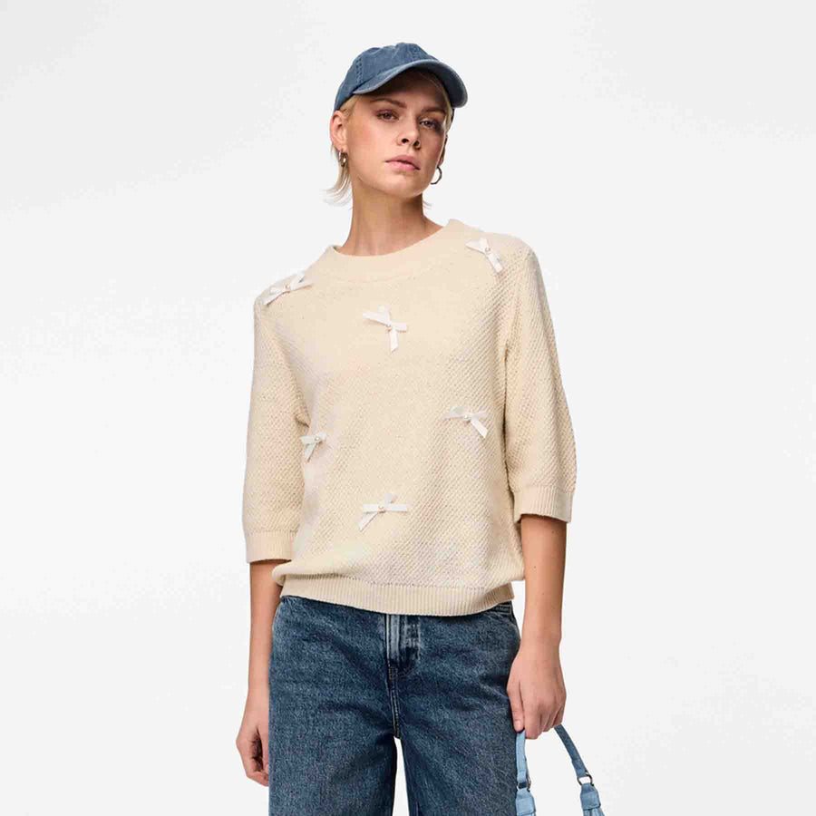 Pcgowen 2/4 o-neck knit