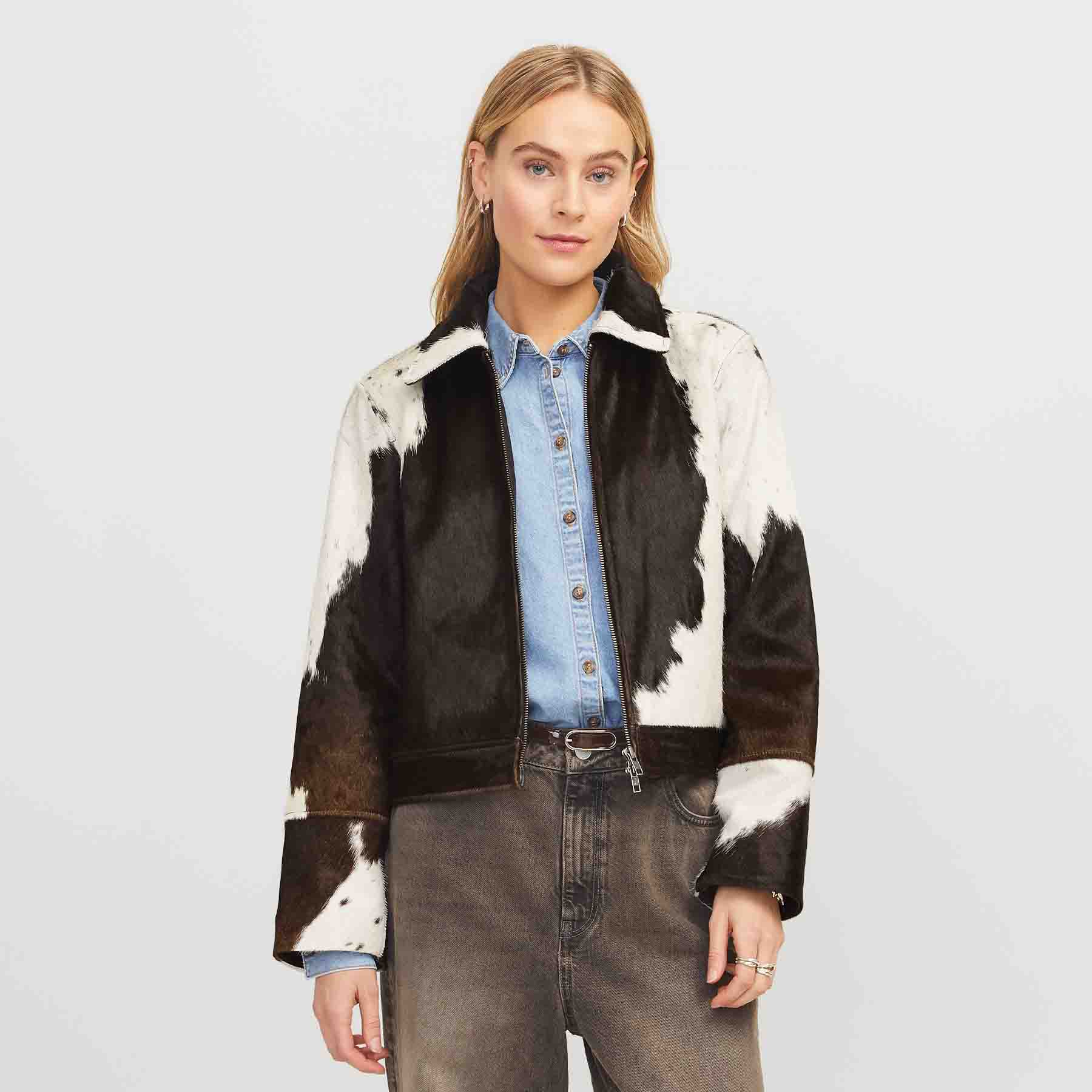 Jxenya cow leather short jacket – Kings Queens
