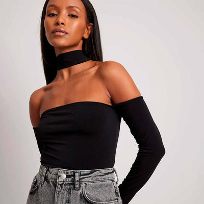 Choker detail off shoulder topThumbnail 
