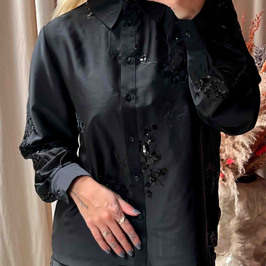Viravenna l/s sequin shirt