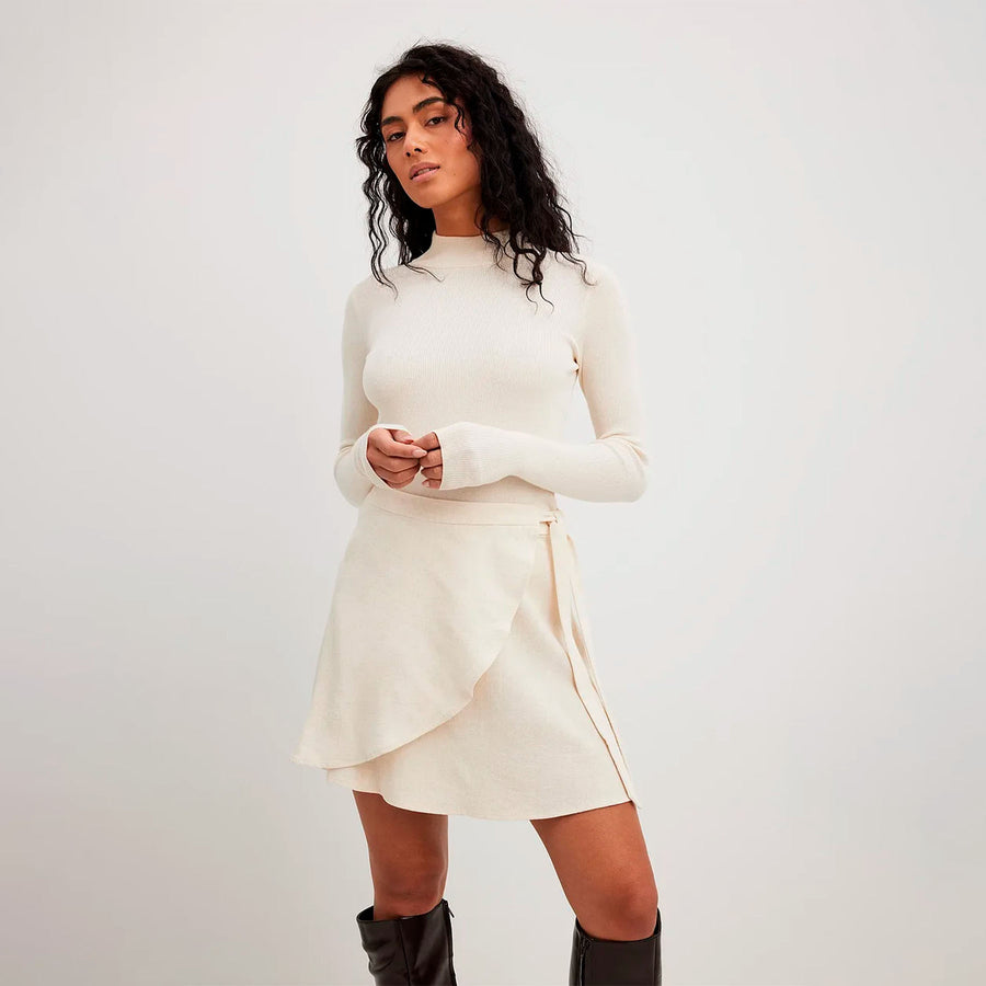 Linen wrap skirt