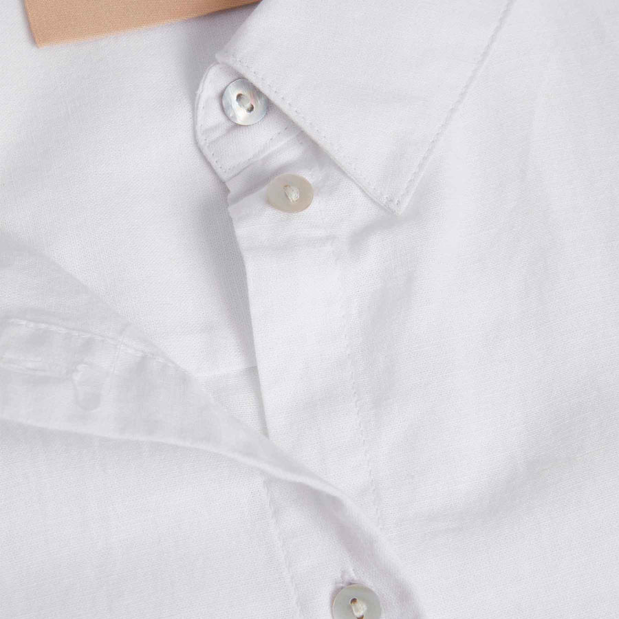 Jxlulu cropped linen shirt