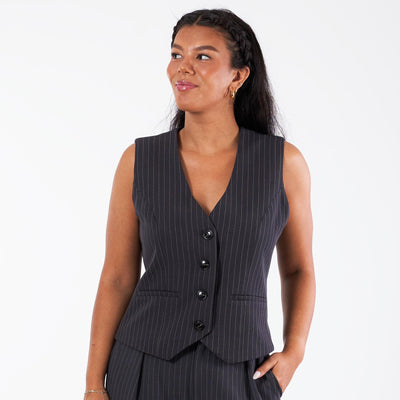 Vinja pinstripe waistcoatThumbnail 