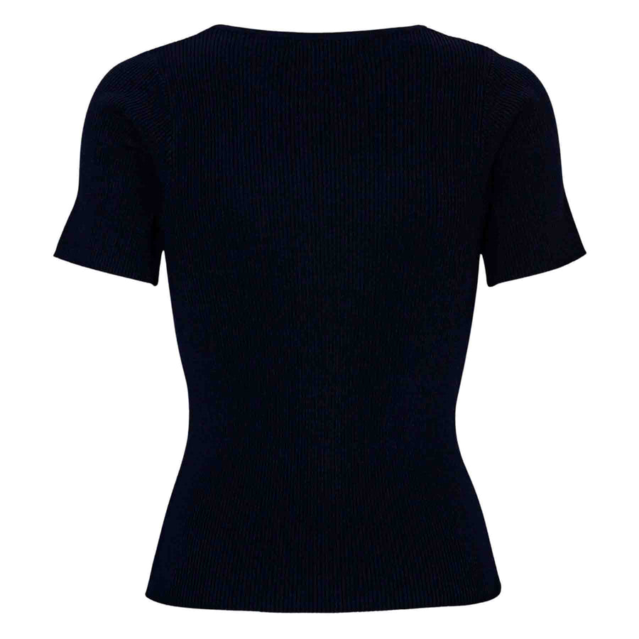 Rib knit short sleeve