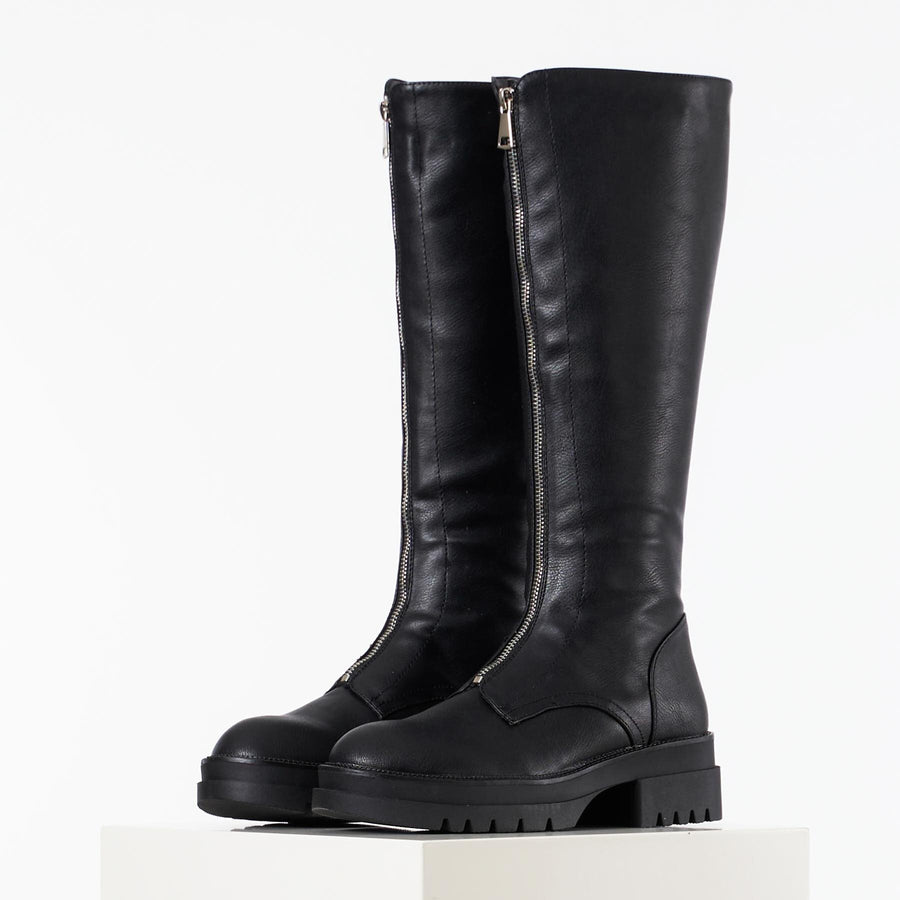 Lea zip high boot