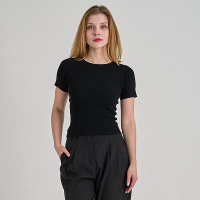 Rib knit short sleeveThumbnail 