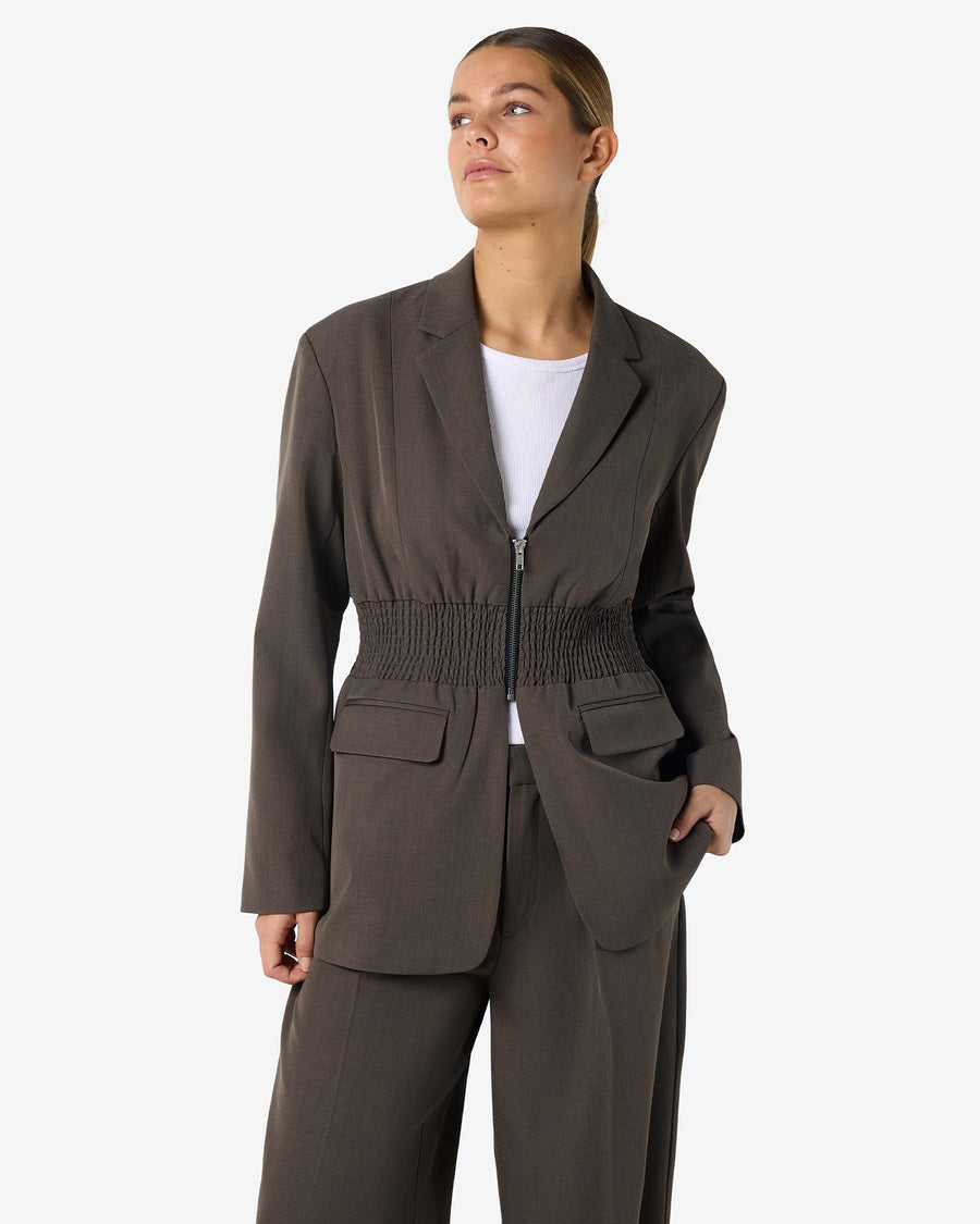 NMIRIS L/S SMOCK FITTED BLAZER