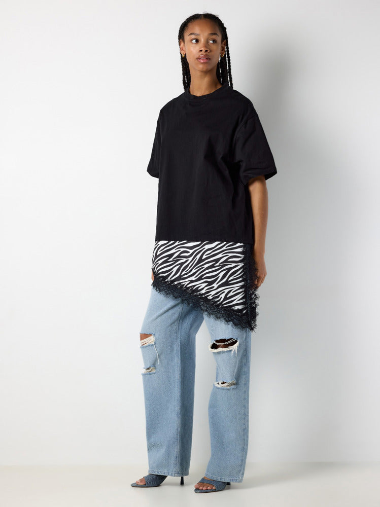 NMFILLA S/S OVERSIZE SATIN