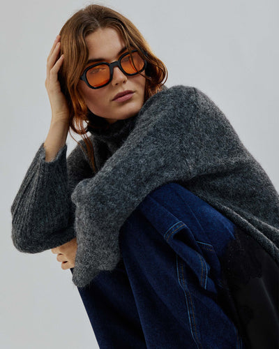 Nona fluffy highneck knitThumbnail 