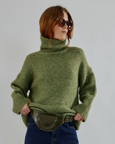 Nona fluffy highneck knitThumbnail 