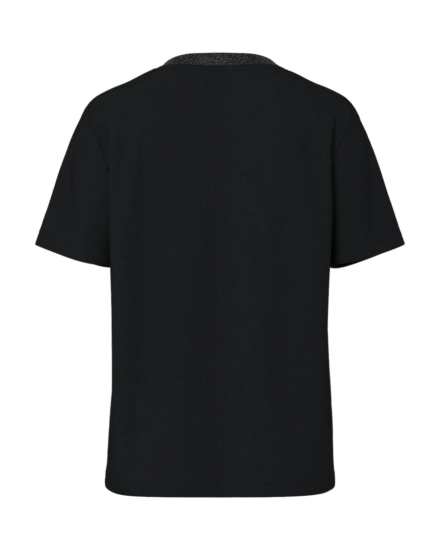 PCRIA SS LUREX NECK TEE