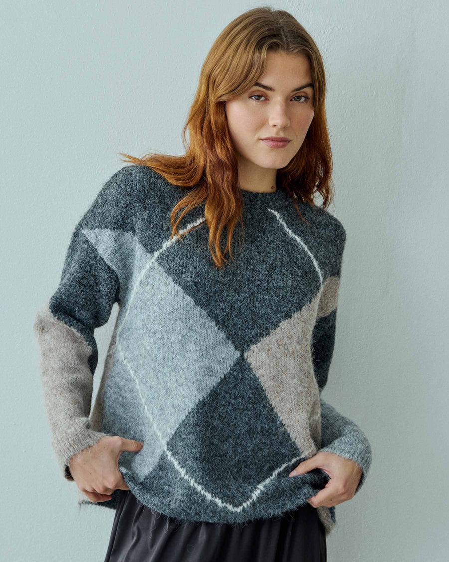 Liana fluffy knit blouse