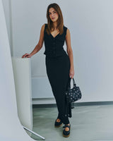 Elvissa crepe skirt