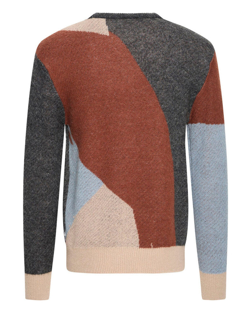 CFNOE geometric crew neck knit