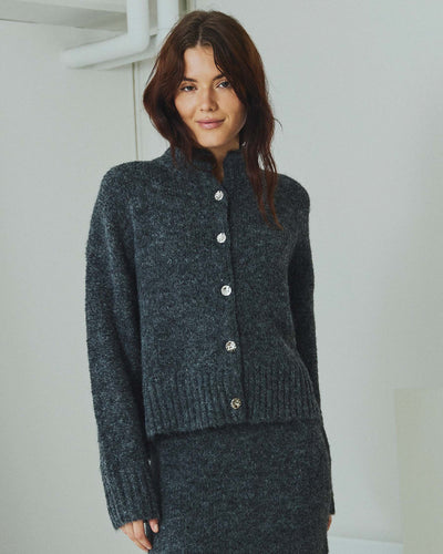 Nona fluffy knit cardiganThumbnail 