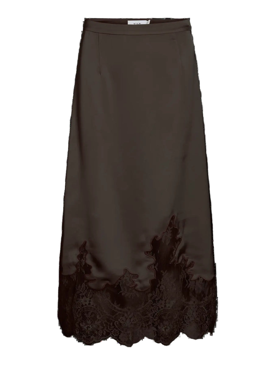 VISABEL HW MIDI LACE SKIRT