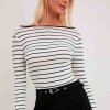 NA-KD - Deep back stripe top