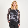 MOOD COPENHAGEN - Opal mesh print blouse