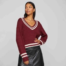 Vila - Visena l/s v-neck knit pullove