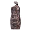 Pieces - Pcnalle sl halterneck mesh dress