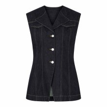 Pieces - Pcnua sl fitted denim vest