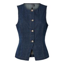 Pieces - Pcfabia sl o-neck denim vest