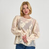 Pieces - Pcdana ls o-neck frill top