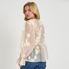 Pieces - Pcdana ls o-neck frill top