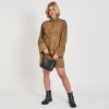 MOOD COPENHAGEN - Leia faux suede shirt