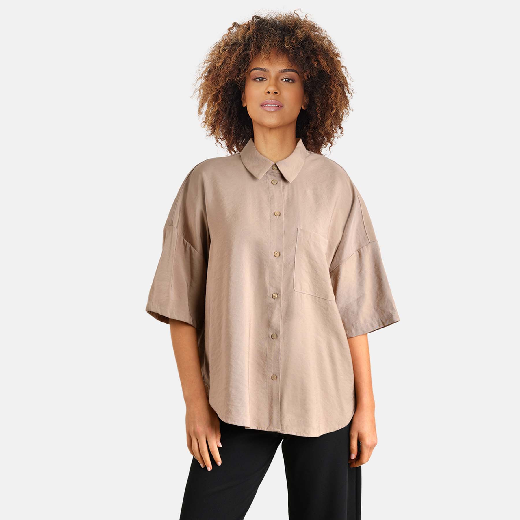 SisterS Point - Ella-n.sh Bluser og skjorter til kvinder - Beige - M/L